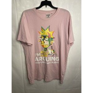 Rick and Morty US Vintage Cartoon Network Pink Mens Medium I’m Not Arguing